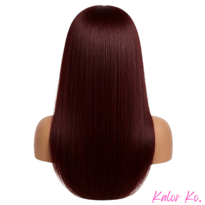 Colored Straight Wigs – 100% Human Hair