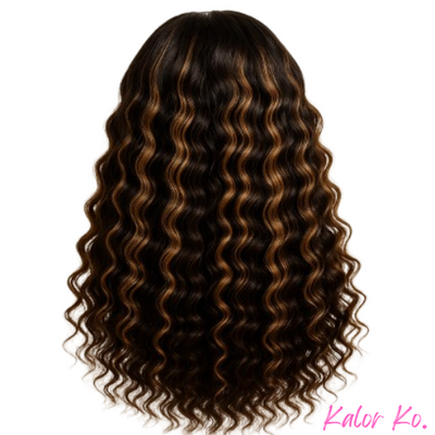 Colored Deep Wave Wigs – 100% Human Hair