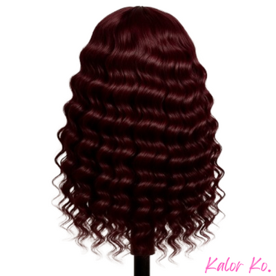 Colored Deep Wave Wigs – 100% Human Hair