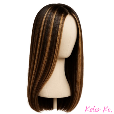 Colored Straight Wigs – 100% Human Hair